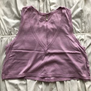 Intimately Free People Ribbed Knit Deep V Tank Top